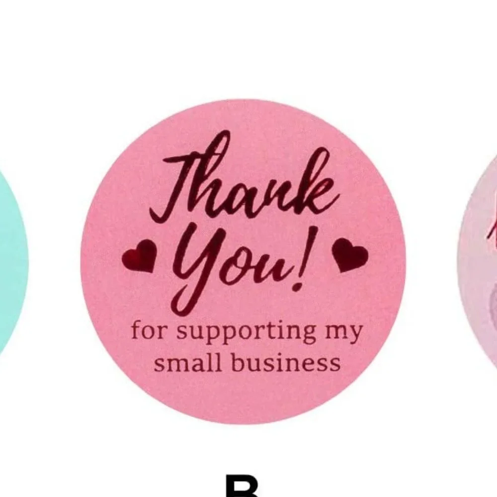 3/$15 - NEW 50 ct Thank You Stickers 1.5